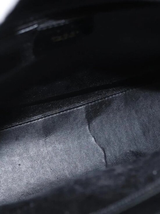 GUCCI Tote Bag Patent leather Black Gold Auth - Picture 14 of 16